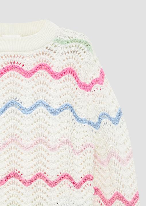 Actual product image S.Oliver Strickpullover Weicher Strickpullover im Loose Fit mit Ajourmuster (98)