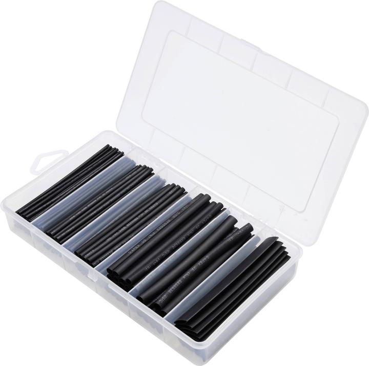 Produktbild Tru Components TC-13388832 Schrumpfschlauchsortiment Schwarz Schrumpfrate:2:1 (160 x)