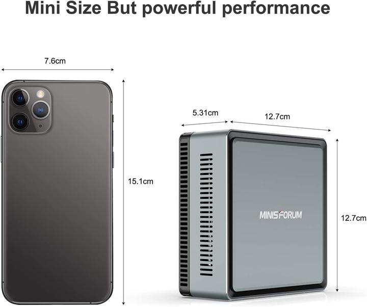 Image du produit Minisforum U820 Mini PC (i5-8279U, 16GB Ram, 256GB SSD)
