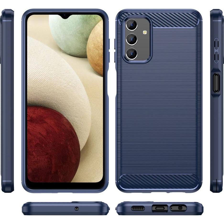 Cover-Discount Galaxy A13 - Metall Carbon Look Hülle blau (Samsung Galaxy A13), Smartphone Hülle, Blau