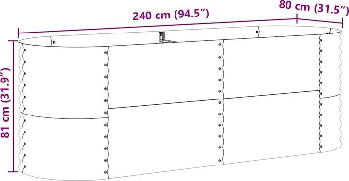 Produktbild vidaXL Metallpflanzer