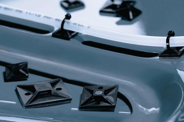 Actual product image HellermannTyton Mounting base (Fixing loops, 28 mm, 100 pcs.)