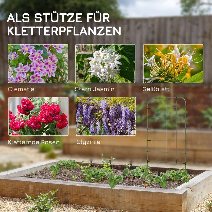 Produktbild Swisshandel24 6er-Set Rankhilfe, Stahl Pflanzenhalter & Rankgitter, Grün (40 cm)