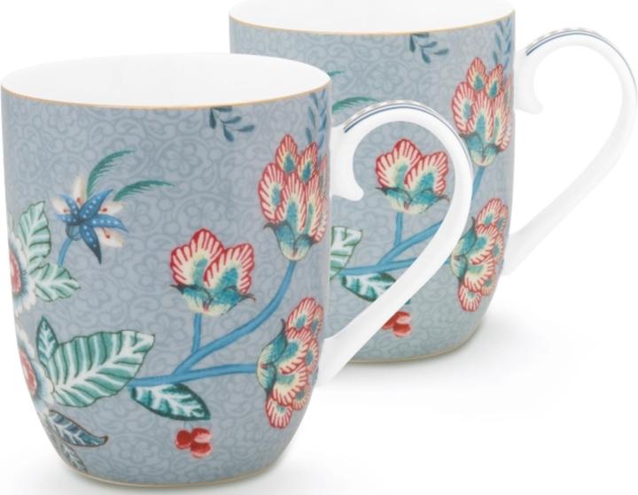 PIP Studio Flower Festival Henkelbecher Light Blue 145ml Set2 (145 ml, 2x)