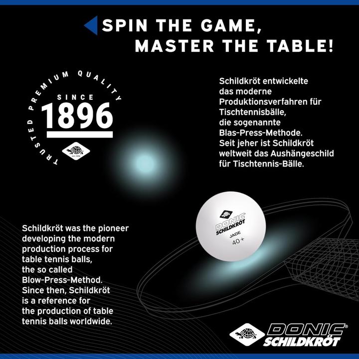 Immagine prodotto Donic Schildkröt Palle da tennis da tavolo 144 pezzi. Giada Poly 40+ (144 pz.)