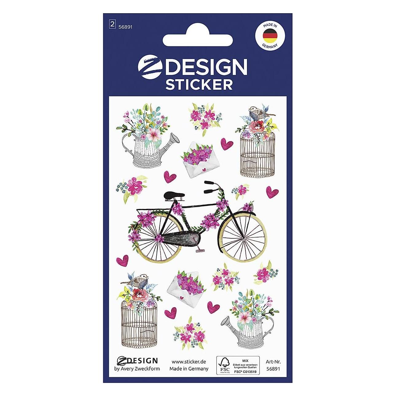 10x Avery, Stickers, Deco Sticker "Bloemen" 56891