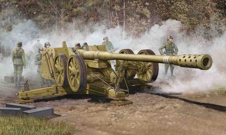 Actual product image Trumpeter German 128mm Pak44 (Rhien)