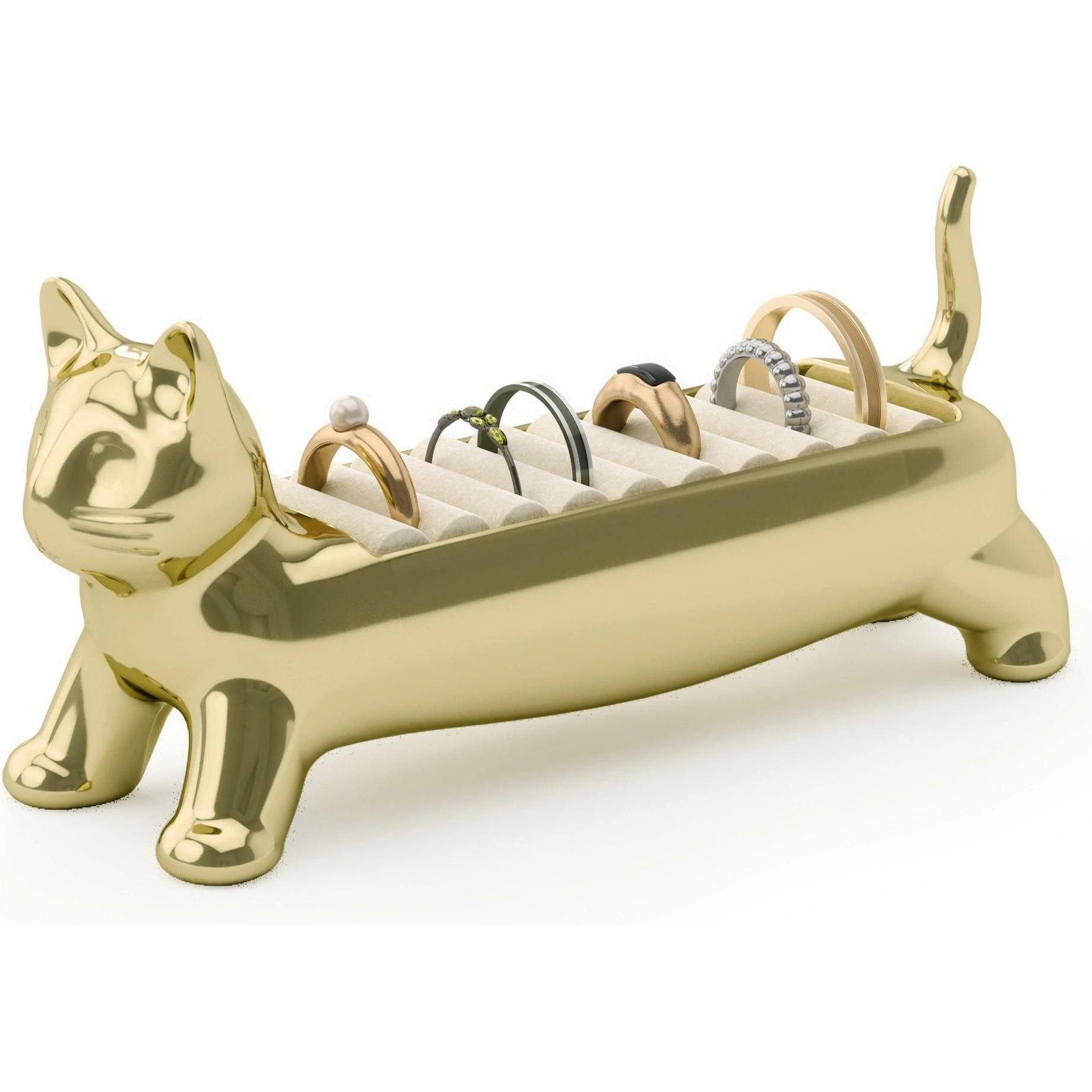 Umbra, Portagioielli, Ali Cat Ring Holder Brass, Oro