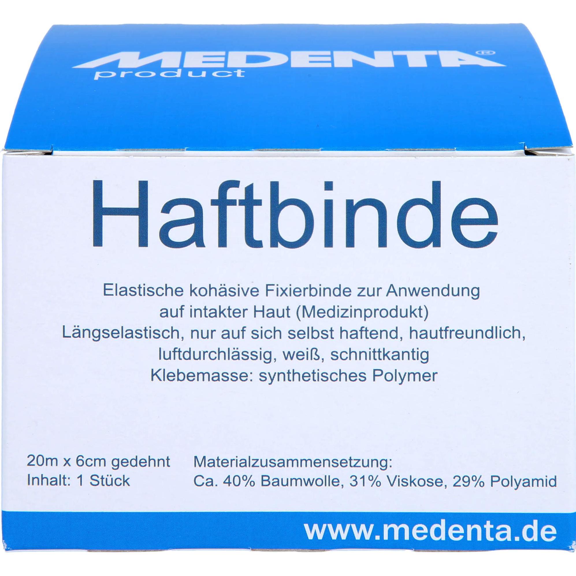 Thumbnail - Medenta, Verbandsmaterial, Haftbinde Elast 20mx6cm, 1 St BIN
