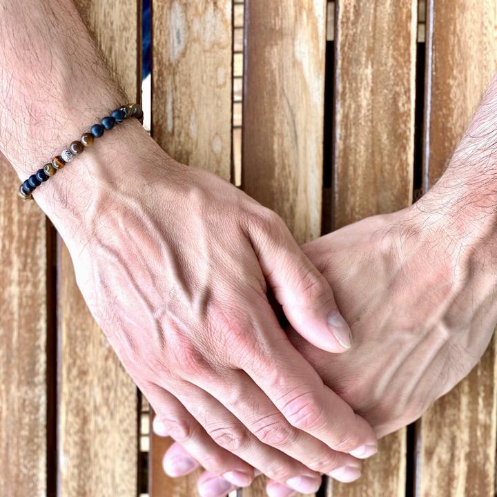 Immagine prodotto Balibay Timeo (20.50 cm, Occhio di tigre, Onice, Pietra preziosa, Oro 14 carati)