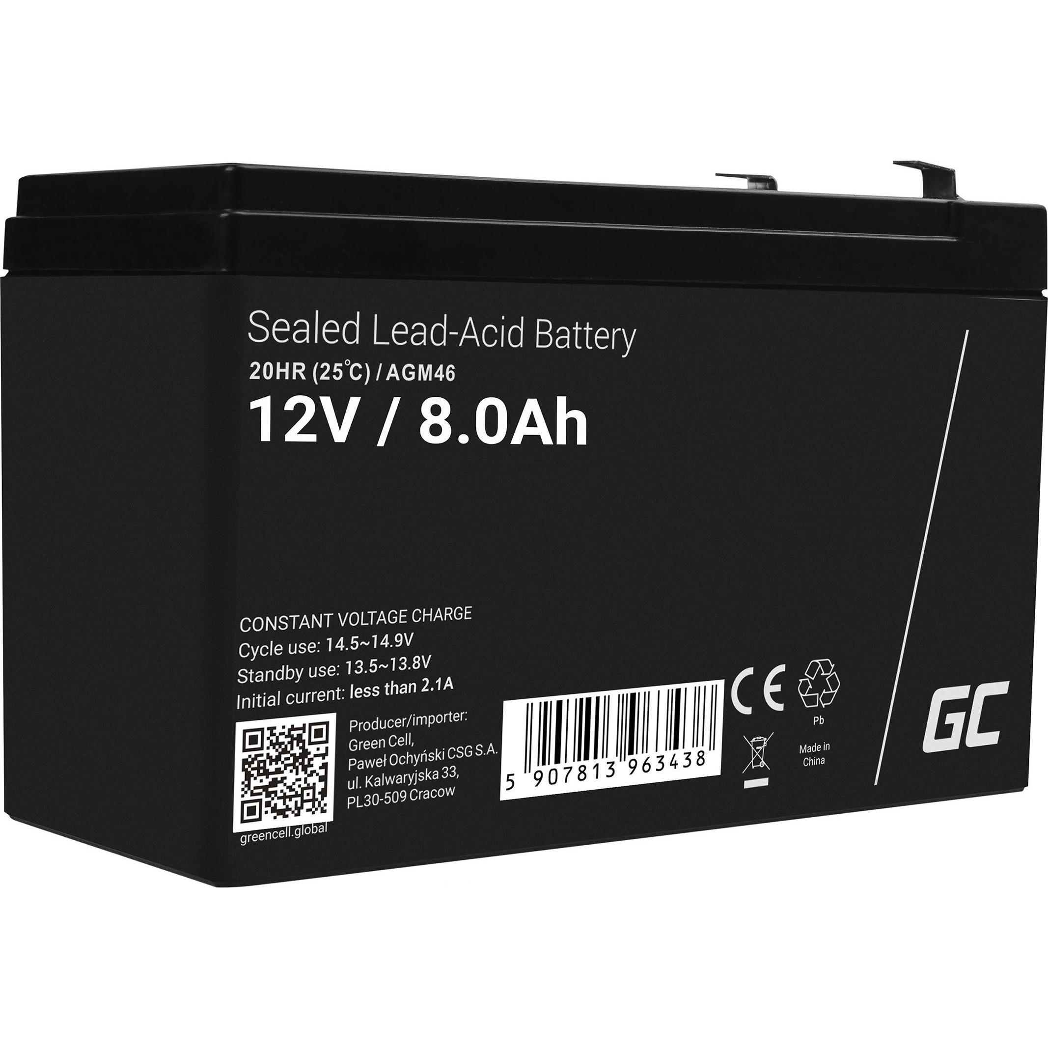 GreenCell, Versorgungsbatterie, AGM46 (12 V, 8 Ah)