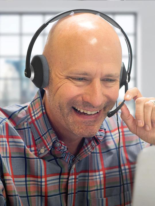 Image du produit Koss CS300 Casques de communication USB, supra-auriculaires, filaires, microphone, noir (Filaire, USB-A)