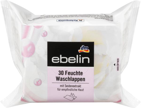 dm ebelin Moist washcloth silk 30 pieces (30 Piece)