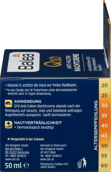 Image du produit dm Balea Q10 anti-rides (50 ml, Crème de nuit)