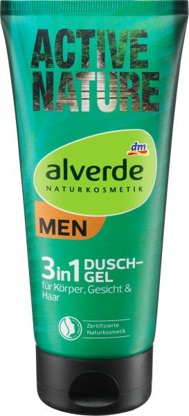 Image du produit dm alverde MEN Gel douche Active Nature 3 en 1 (200 ml)