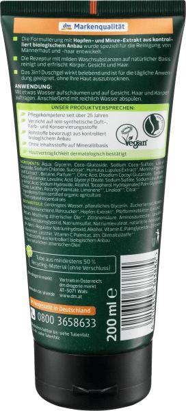 Image du produit dm alverde MEN Gel douche Active Nature 3 en 1 (200 ml)