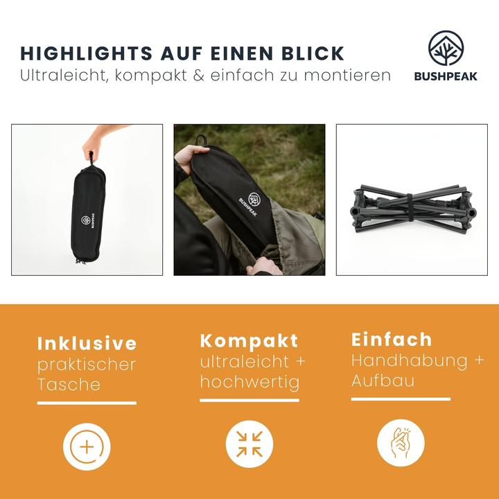 Image du produit Bushpeak Chaise de camping ultralégère Grande