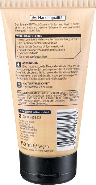Immagine prodotto dm Balea MEN Schiuma lavabarba (150 ml)