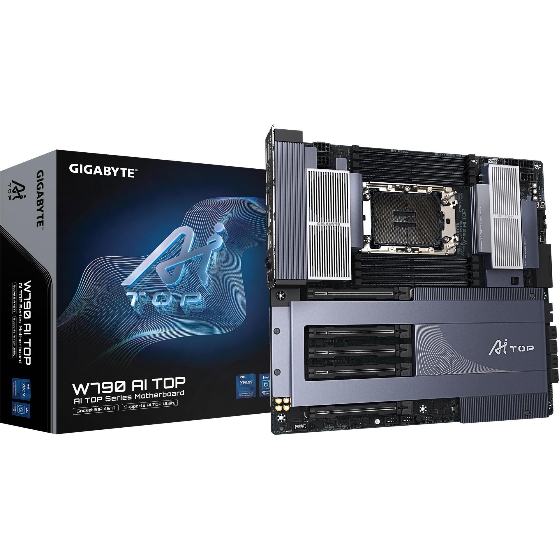 Gigabyte W790 AI TOP (LGA 4677, Intel W790, E-ATX), Mainboard