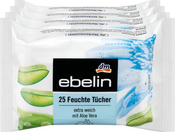 dm ebelin moist wipes 4x25pcs (100 Piece)