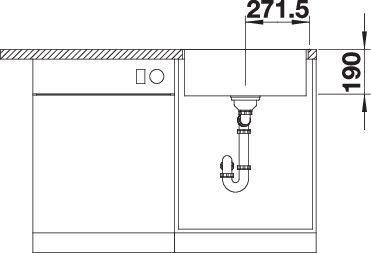 Produktbild Blanco Subline 500-IF/A SteelFrame (Einbauspüle, 54.30 cm, 51 cm)