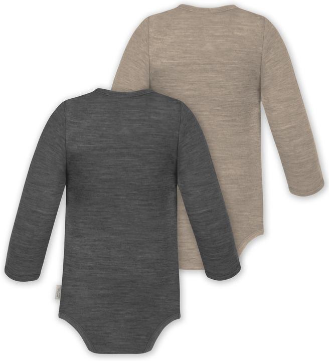 Produktbild Normani 2er Pack Baby Merino Body Langarm „Auckland" - 9373 (74)