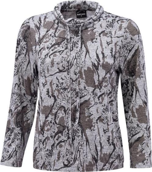 Produktbild Artime Damen Pullover mit Kordel und Allover-Print (S)