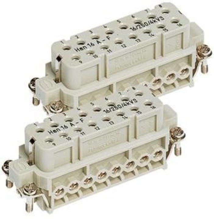 Produktbild Harting 09 20 016 2813 Tilslutningsindsats Han® A 16 + PE Skruer 1 stk
