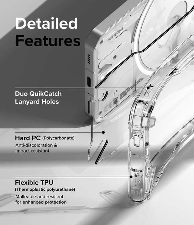 Produktbild Ringke Fusion X case armored cover with Nothing Phone 1 frame transparent (FX667E52) (Nothing Phone (1))