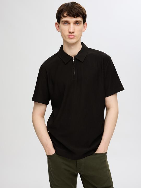 Immagine prodotto Selected Polo con mezza zip a pieghe (S)
