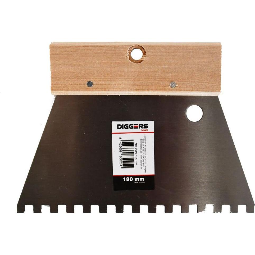 Diggers Tools, Accessori per adesivi, DIGGERS DIG251 Leimkamm 180 mm Grob, 6 x 6 mm