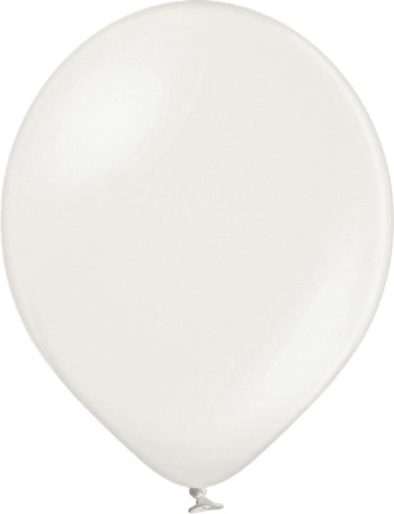 Actual product image Belbal 25 Decorative Round Balloons Ø 33 cm METALLIC PEARL WHITE (25 x)