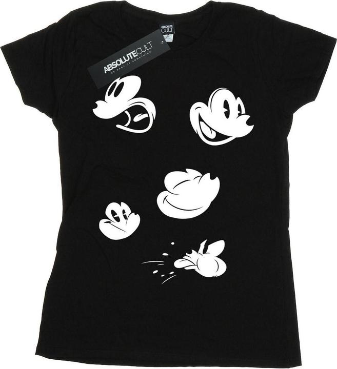 Actual product image Disney Womens/Ladies Mickey Mouse Faces Cotton T-Shirt (M)