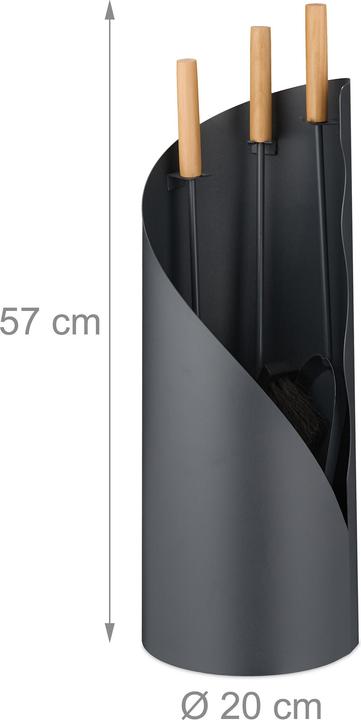 Image du produit Relaxdays set de 4 couverts de cheminée (57 x 20 cm)