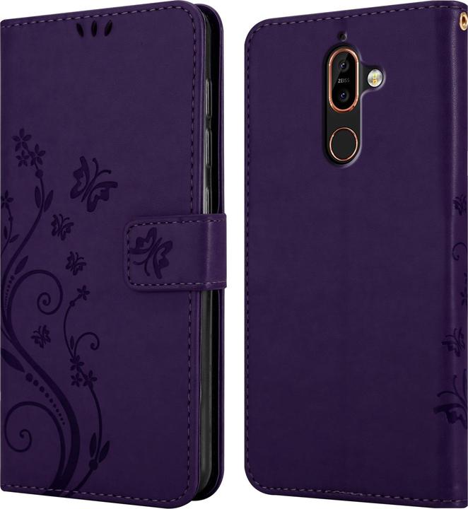Actual product image Cadorabo Flower Book Case for Nokia 7 PLUS (Nokia 7 Plus)