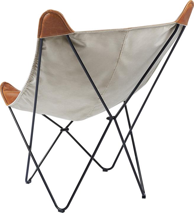 Immagine prodotto Beliani Poltrona Butterfly in similpelle marrone dorato/nero NYBRO