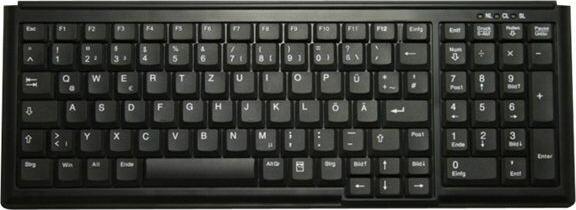 Produktbild Active Key Industry 4.0 Compact Notebook Style Keyboard with NumPad PS2 Black (DE)
