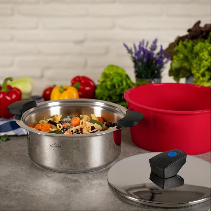 Actual product image Kuhn Rikon HOTPAN® COMFORT stew pot red 5.0 L · Ø 22 cm (Pot, Stainless steel, 22 x 20 cm)