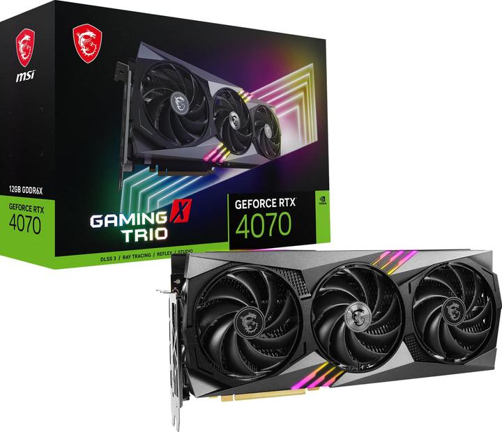 Actual product image MSI GeForce RTX 4070 GAMING X TRIO (12 GB)