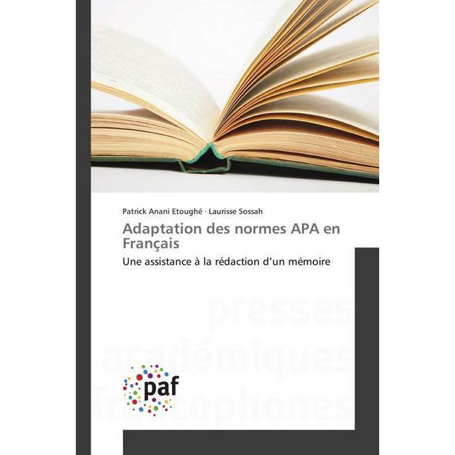 Adaptation des normes APA en Français, Schulbücher von Laurisse Sossah, Patrick Anani Etoughé