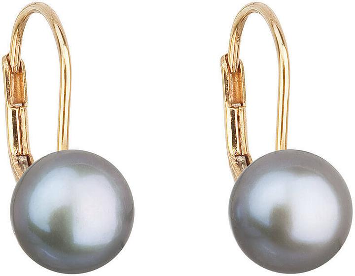 Image du produit Evolution Group Boucles d'oreilles or perle avec perles véritables Pavon 921009.3 gris (L)