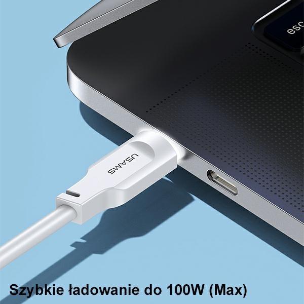 Actual product image Usams Charging Cable Type-C to Type-C - Black (1.20 m, USB 3.2 Gen 1)
