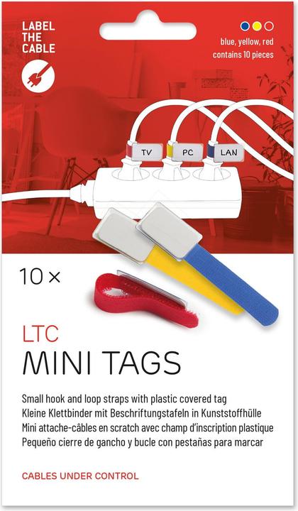 Actual product image Label-the-cable small velcro binder with label (Velcro cable ties, 90 mm, 10 pcs.)
