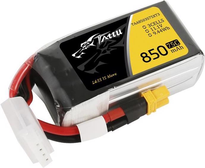 Image du produit Tattu Accu RC LiPo 850 mAh 11.1 V 75C (11.10 V, 850 mAh)
