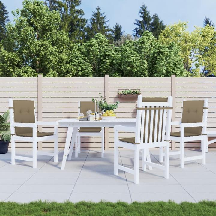 Actual product image vidaXL Low backrest cushions 4 pcs. fabric (100 x 50 x 4 cm)