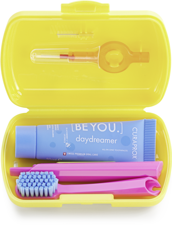 Yellow, Blue, Pink
