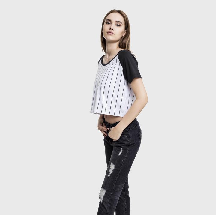 Produktbild Urban Classics Ladies Cropped Baseball Tee (S)