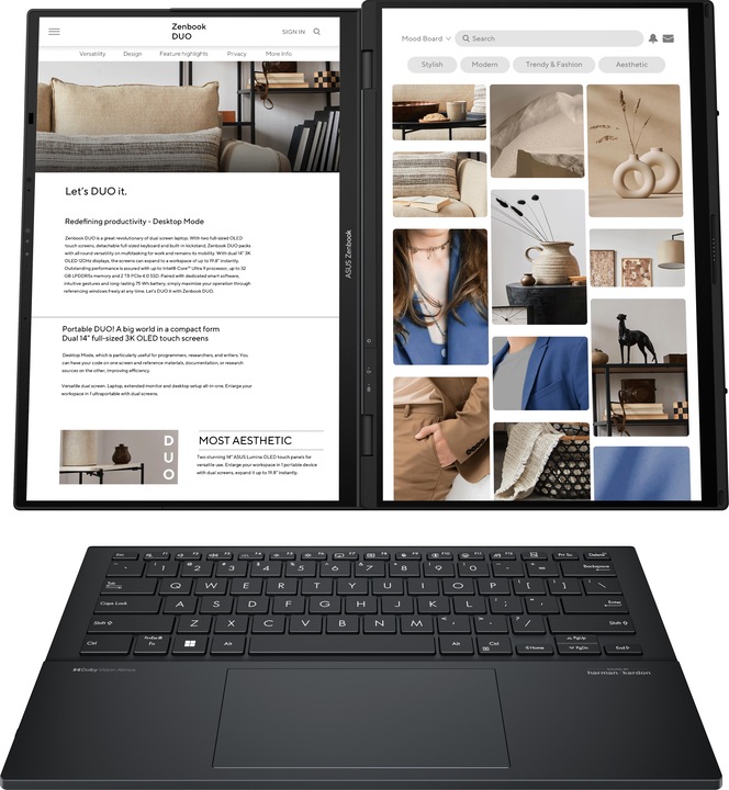 Produktbild ASUS Zenbook Duo (14", Intel Core Ultra 7 155H, 16 GB, 1000 GB, DE)