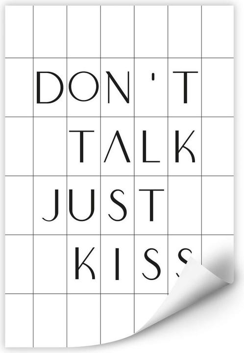 Produktbild Trenddeko mit Raster - Don't talk just kiss (50 x 80 cm)