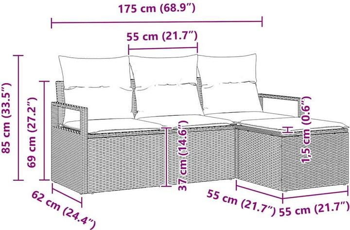 Immagine prodotto vidaXL Outdoor-Sofa